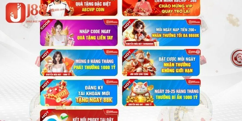 Tổng hợp khuyến mãi J88 mới nhất 2025